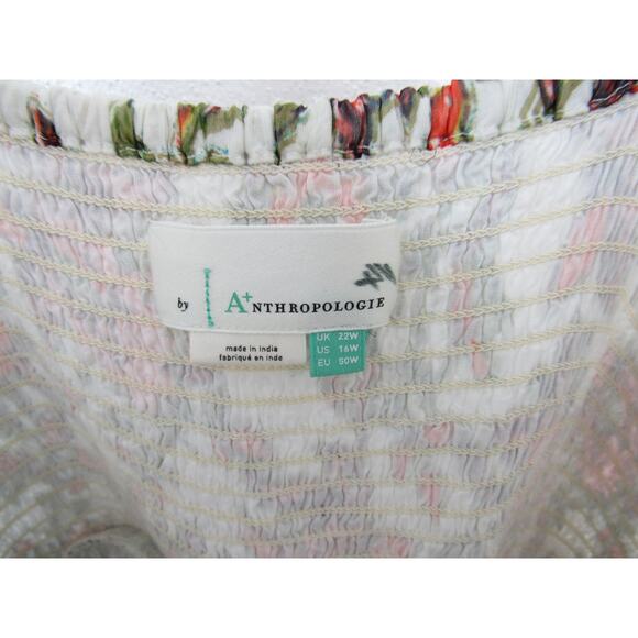 Virginia Dress by Anthropologie Size 16 Women's Maxi Dress Floral Flowy Chiffon - Picture 3 of 9